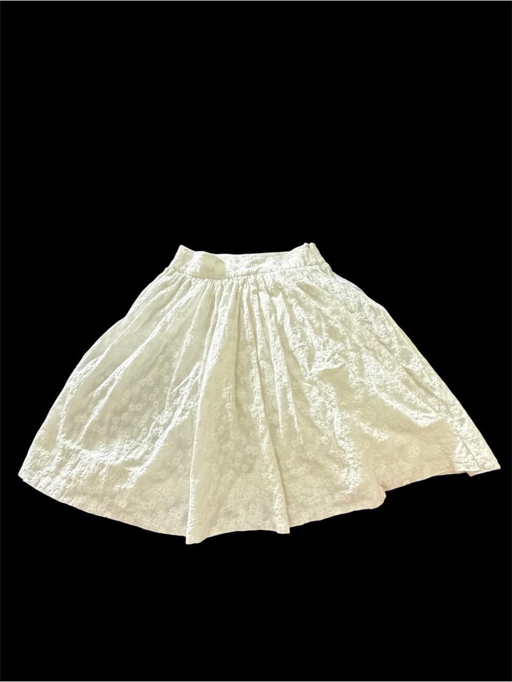Trina turk White Floral Lace Circle Skirt